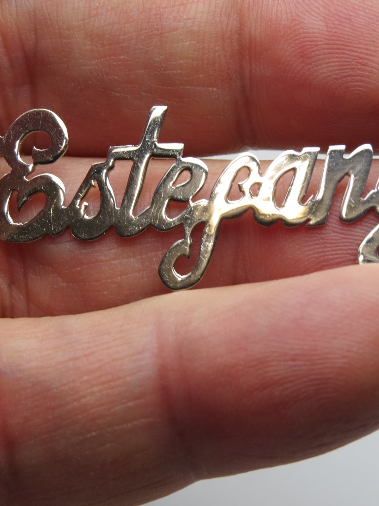14k Estefany Nameplate